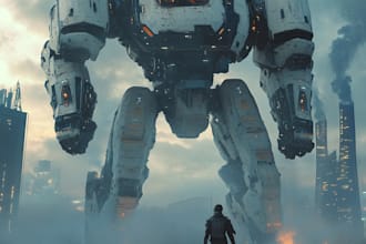 create robots and concept art of futuristic mecha