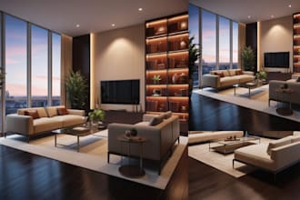 3d model render kitchen interior design in 3ds max, realistic 3d rendering
