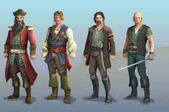 create stylized 3d character design, 3d model, character model cartoon character