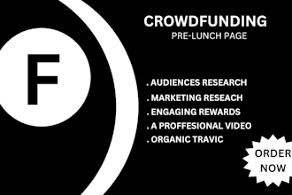 design and set up prelaunch page for kickstarter and indiegogo campaigns