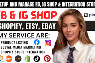 set up facebook, instagram shop and integrate with your online store