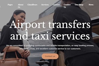 create chauffeur website, taxi booking website, vtc website limosine website