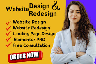 develop wordpress website design with elementor pro by wordpress developer