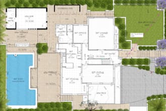 design new town, estate, housing scheme layout plan on your area of land