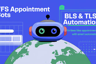 develop vfs appointment bot, visa booking bot, bls bot