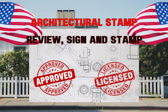 draw and stamp architectural drawing for USA city permit pe stamp