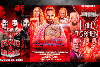make a poster for sports wwe, MMA, boxing