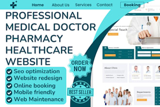 design medical equipment pharmacy physician doctor healthcare hospital website