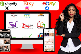 design logo amazon fba etsy ebay shopify ecommerce online store  shop banner
