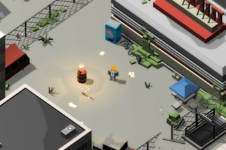 design 2d game art map, environment, tile set, and background