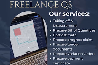 do construction takeoff and cost estimate as a quantity surveyor