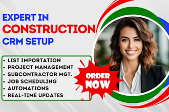 set up construction CRM with zoho hubspot pipedrive acculynx jobnimbus and leap