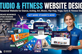 design dance class acting art music studio hiphop yoga gym fitness dance website