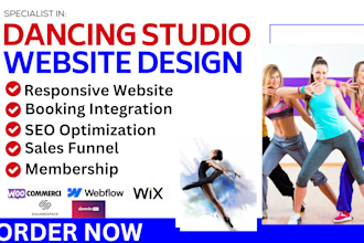 design dance class acting art music studio hiphop yoga gym fitness dance website