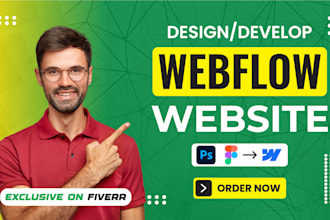develop or design webflow website, webflow expert, figma to webflow