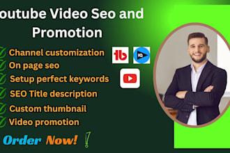 do organic youtube video SEO and promotion for video ranking