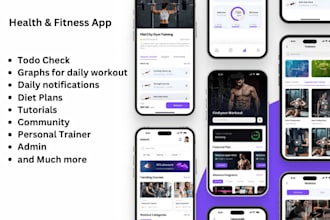 develop fitness app gym app health and fitness app fitness website gym website
