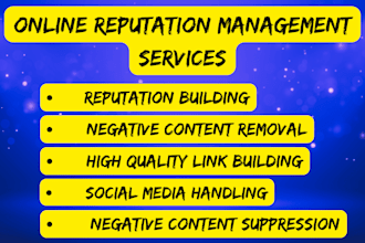 do online reputation building, mugshot removal to suppress negative links