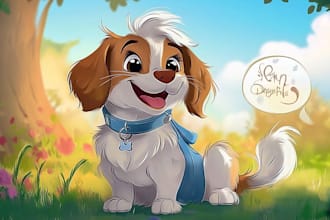 make a unique artwork of a disney pet portrait