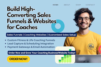 design fitness coaching sales funnels life coaching websites for high conversion