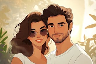 design professional lovely disney couple portrait