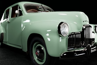 3d realistic nurbs vehicle, pbr texture for animation, vr and ar model