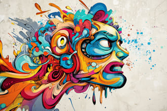 create a hand drawn original graffiti design or logo