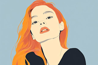 draw flat minimalist vector portrait from your photo