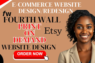 design print on demand fourthwall website, etsy pod fourth wall etsy store setup