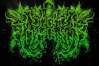 design black metal logo, atmospheric, symphonic or melodic