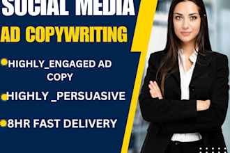 write engaging  ad copy ,sales copy for social media ads copywriting