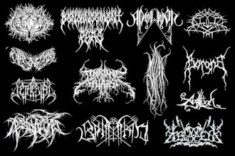 make your killer black metal logo within 24hrs
