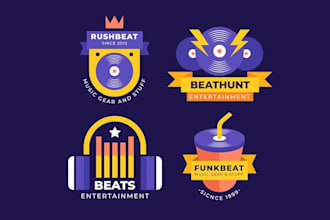 make dj music,tv, studio, radio, and entertainment logo