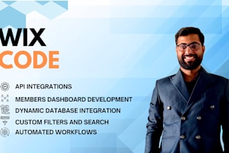 customize wix website using wix code, wix velo and databases