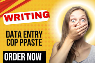 do data entry copy past typing test web data