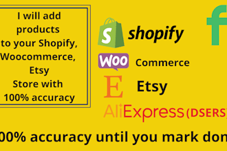 add products or import products to your shopify, woocommerce store