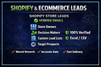 generate targeted shopify and ecommerce leads with verified emails