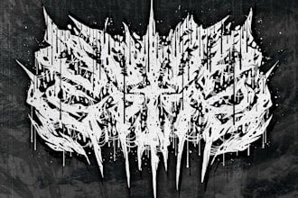 create an extreme death metal logo