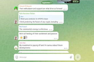 web3 hyper,telegram chatters,discord chatterswith 30 chatters in your crypto pj