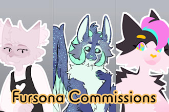 draw a digital fursona art commission