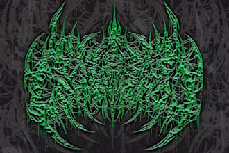 draw and design metal, death metal, slamming and brutal logo for you