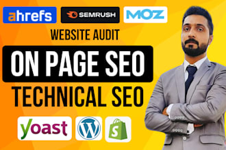 do website audit, yoast on page SEO, technical optimization
