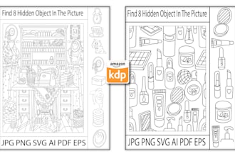 draw unique hidden object image illustration for kids and adult