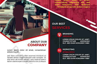 design a flyer, menu, brochure or poster graphic