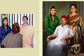 do better digital oil painting and caricature painting your photo