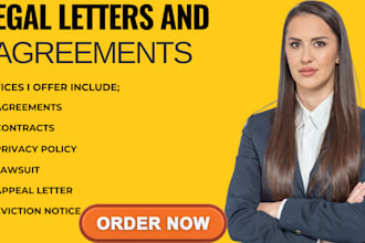 do legal writing lawsuit, motion, complaints, agreement contracts, legal letters