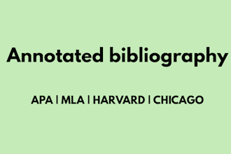 create an annotated bibliography