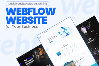 create, update or redo webflow website design