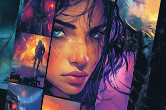 draw comic book covers, comic pages, comic characters