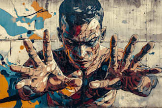 draw amazing doodle art graffiti cartoon illustration